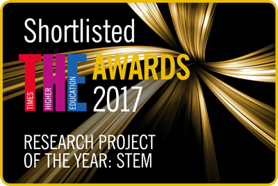 Shortlisted for THE Awards 2017 Research Project of the Year: STEM logo