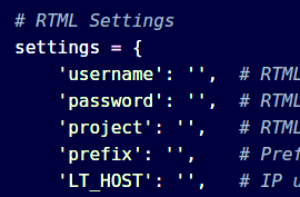 Python RTML code