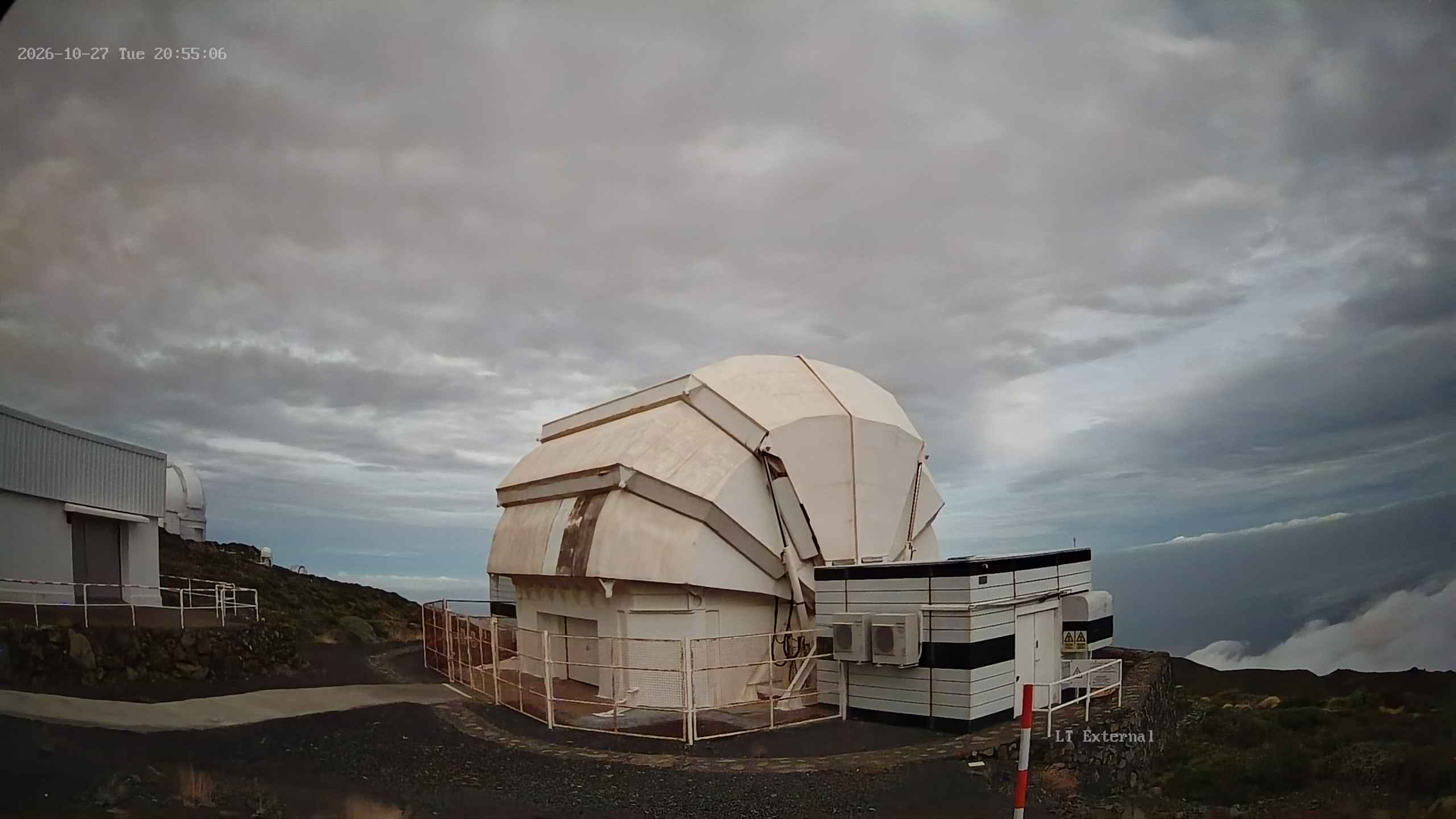Roque de los Muchachos: imagen en directo de la cámara «Telescopio Liverpool»